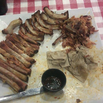 Armadillo Willy's BBQ - Poor things... never stood a chance! I'm not as young as I used to be, but this was the damage I did on a Monday night with AYC - Barbeque Near Me - San Mateo, California