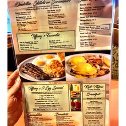 Tiffany's Restaurant & Cafe - Menu. Tiffany 's Restaurant & Café.Des Plaines, IL (corner River Rd/Touhy Ave next to Comfort Inn) Old Fashion Breakfast/Brunch Diner.Cool.