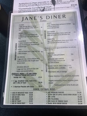 Menu photo 2 janes diner Medina, OH Menu photo 2 janes diner Medina, OH