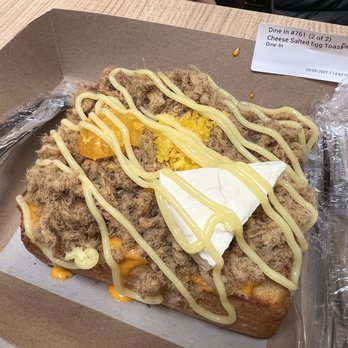 Da Vien Coffee - Cheese salted egg toast - Desserts Near Me - Westminster, California Da Vien Coffee - Cheese salted egg toast - Desserts Near Me - Westminster, California