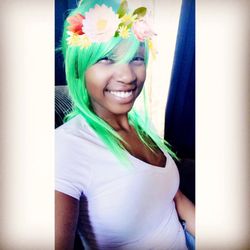 Ms Elizabeths Beauty And Wigs - I got this all green wig and I don't care what anyone thinks I love it. Her name is Apple
