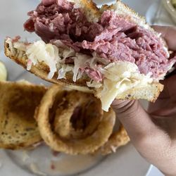 Victor's Deli & Restaurant - Reuben Sandwich w made to order onion rings