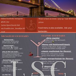 Latino Sport Club - New cocktail list