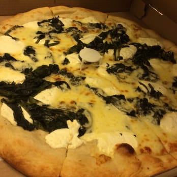 Matese Pizzeria - White pizza with spinach - Pizza Near Me - Flushing, New York Matese Pizzeria - White pizza with spinach - Pizza Near Me - Flushing, New York