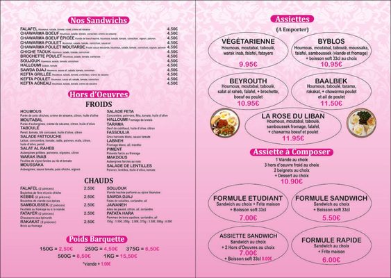 Menu photo 2 La Rose du Liban Clichy, 92