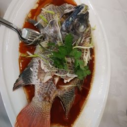 Soy sauce steamed tilapia Soy sauce steamed tilapia
