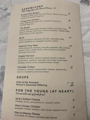 Menu photo 5 The Grocer's Table Wayzata, MN