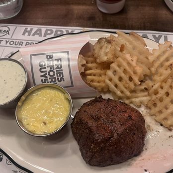Steak Cleveland - filet with waffle fries and bearnaise sauce and ranch - Steakhouses Near Me - Cleveland, Ohio Steak Cleveland - filet with waffle fries and bearnaise sauce and ranch - Steakhouses Near Me - Cleveland, Ohio