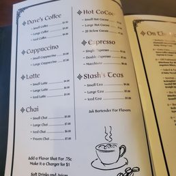 Second page of the menu