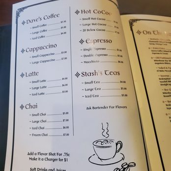Perks & Corks Cafe - Second page of the menu - Cocktail Bars Near Me - Westerly, Rhode Island