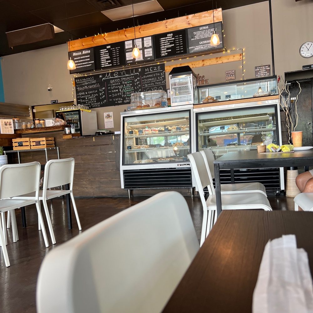 POV of the counter and food display.