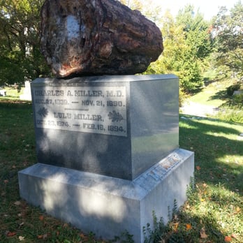 Spring Grove Cemetery And Arboretum - Large piece of petrified wood on a grave stone. - Funeral Services & Cemeteries Near Me - Cincinnati, Ohio Spring Grove Cemetery And Arboretum - Large piece of petrified wood on a grave stone. - Funeral Services & Cemeteries Near Me - Cincinnati, Ohio