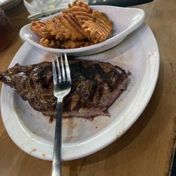 Santa Fe Cattle - Ribeye steak with sweet potato fries