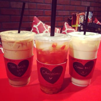 Tea Brick - House special tea brick milk tea, the Christine, and jasmine green milk tea - Tea Rooms Near Me - Monterey Park, California