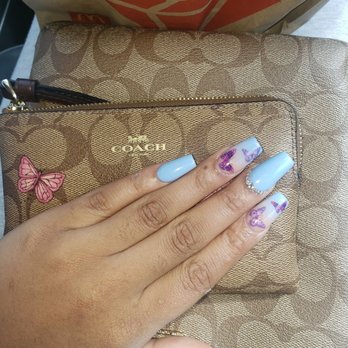 D Crown Nail Bar - Blue nails - Nail Salons Near Me - Garland, Texas