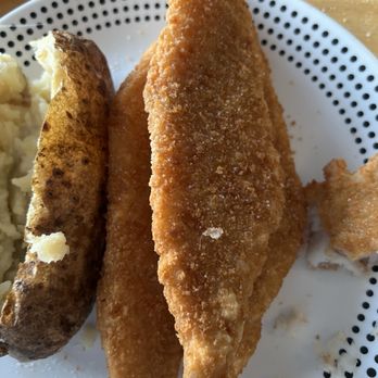 Derango The Pizza King Carryout & Delivery - Too big to be lake perch?  Very coarse breading. - Pizza Near Me - Racine, Wisconsin