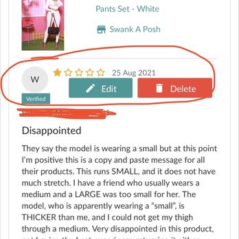 Swank A Posh - My negative review for the Borrow Your Heart set in Judge.me - Women's Clothing Near Me - Southfield, Michigan Swank A Posh - My negative review for the Borrow Your Heart set in Judge.me - Women's Clothing Near Me - Southfield, Michigan