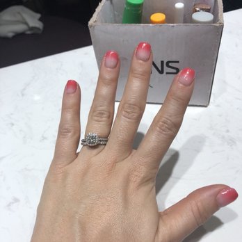 Boston's Nails & Spa - Ombré dip powder nails - day 1 - Waxing Near Me - Boston, Massachusetts Boston's Nails & Spa - Ombré dip powder nails - day 1 - Waxing Near Me - Boston, Massachusetts