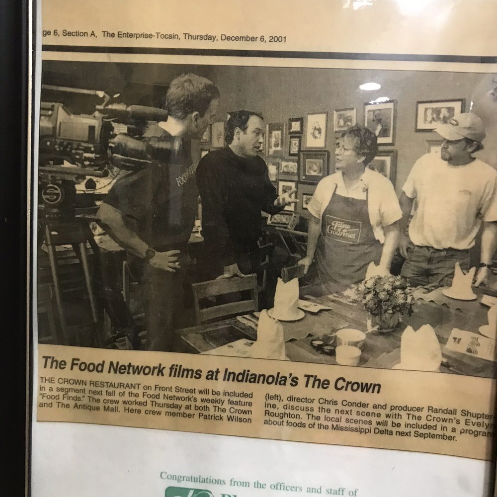 The Crown Restaurant - Food Network appearance newspaper article. - New American Near Me - Indianola, Mississippi The Crown Restaurant - Food Network appearance newspaper article. - New American Near Me - Indianola, Mississippi