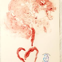 Toni Kinsman Consulting & Placenta Encapsulation - Keepsake artistic placenta print created with umbilical cord blood