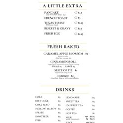 Hole In The Wall Restaurant - Kids Breakfast Menu