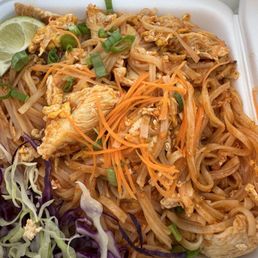 Chicken pad Thai extra eggs Chicken pad Thai extra eggs