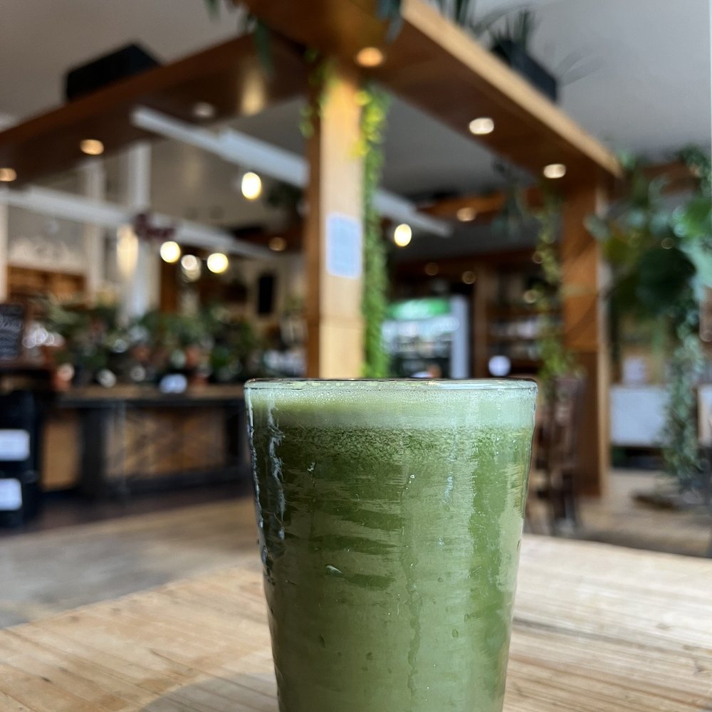 Harlow - The Rita, which includes celery, cucumber, spinach, kale, parsley, mint, & lime. - Vegan Near Me - Portland, Oregon Harlow - The Rita, which includes celery, cucumber, spinach, kale, parsley, mint, & lime. - Vegan Near Me - Portland, Oregon