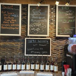1891 Winery - Wine menu