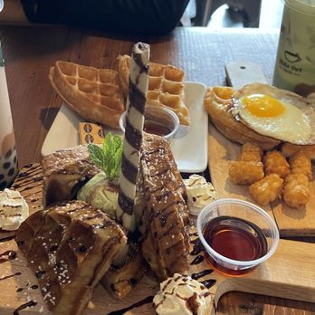Hide Out Cafe - Hokkaido Milk Tea , Iced Matcha, Matcha Waffle - Cafes Near Me - Rowland Heights, California