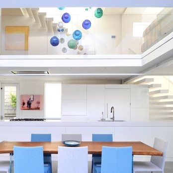 Sander Architects - Double-height spaces open the living room and dining room of this Hermosa Beach house to soaring ceilings. - Architects Near Me - Marina Del Rey, California Sander Architects - Double-height spaces open the living room and dining room of this Hermosa Beach house to soaring ceilings. - Architects Near Me - Marina Del Rey, California