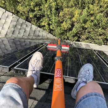 Allbright Solar Panel Cleaning - No problem, I'm wearing a harness! - Solar Panel Cleaning Near Me Allbright Solar Panel Cleaning - No problem, I'm wearing a harness! - Solar Panel Cleaning Near Me
