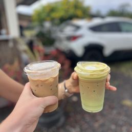 Latte and dirty matcha Latte and dirty matcha
