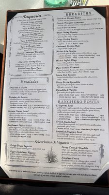 Menu photo 2 Sandbar Cocina y Tequila Santa Barbara, CA