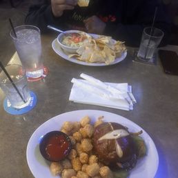 Whiskey Burger and Spinach Artichoke! Whiskey Burger and Spinach Artichoke!