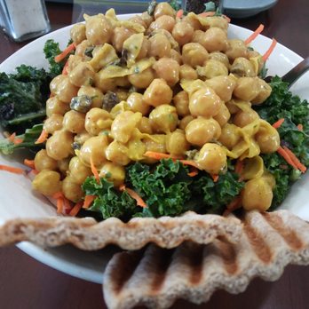 Sunflower Cafe - Curried Chickpea and Kale salad- so delicious! I loved it. - Cafes Near Me - Nashville, Tennessee Sunflower Cafe - Curried Chickpea and Kale salad- so delicious! I loved it. - Cafes Near Me - Nashville, Tennessee