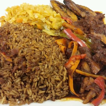Michelle's Kitchen and Catering - Brown Stew conch rice&pea steam cabbage & fried plantains - Caribbean Near Me - Vineland, New Jersey Michelle's Kitchen and Catering - Brown Stew conch rice&pea steam cabbage & fried plantains - Caribbean Near Me - Vineland, New Jersey