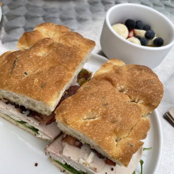 The Locust Table - Turkey club with side of fruit - New American Near Me - Powell, Ohio