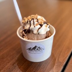 Sierra Nevada Bakery And Creamery - Chocolate/Peanut Butter, with nuts, chocolate syrup and whipped cream