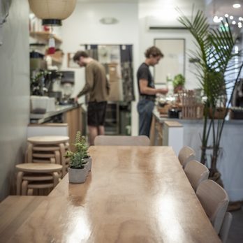SACHI.LA - Community seating. -Kat Hatayama // Realtor // IG: @westsidekat - Coffee & Tea Near Me - Los Angeles, California