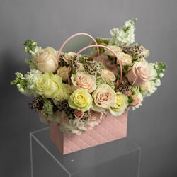 Signature Flowers & Events - Mixed in light pink purse
