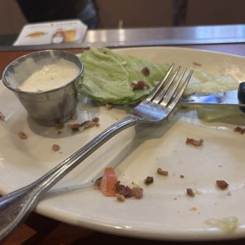 Black Angus Steakhouse - This used to be a Wedge Salad, one of my favorite dishes here.  Please don't tell anyone, but I'm a regular at this place haha!!! - Steakhouses Near Me - Northridge, California
