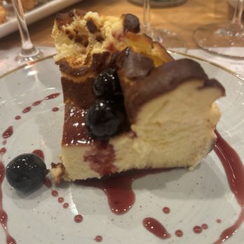 Sixty Vines - Basque Cheesecake (caramelized cheesecake, Luxardo cherries) - Pizza Near Me - Raleigh, North Carolina Sixty Vines - Basque Cheesecake (caramelized cheesecake, Luxardo cherries) - Pizza Near Me - Raleigh, North Carolina