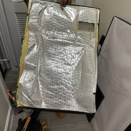 $400 to pull the foil over the insulation and use "SPECIAL AC GLUE" $400 to pull the foil over the insulation and use "SPECIAL AC GLUE"