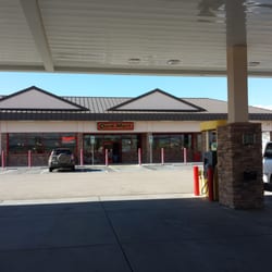 Outside. Plenty of pumps