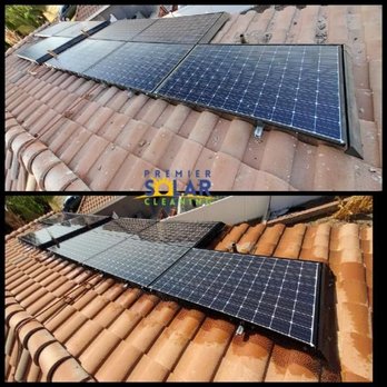 Premier Solar Cleaning - Before and after cleaning and netting of solar panels - Solar Panel Cleaning Near Me - Lake Elsinore, California