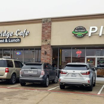 Woodbridge Cafe - cars parked in front of the restaurant - Cafes Near Me - Sachse, Texas