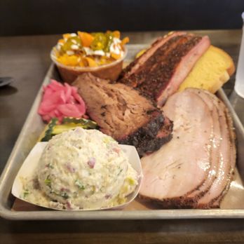 Dayne's Craft Barbecue - Texas Trinity with the loaded red potato salad and Frito pie beans....yummy - Barbeque Near Me - Aledo, Texas Dayne's Craft Barbecue - Texas Trinity with the loaded red potato salad and Frito pie beans....yummy - Barbeque Near Me - Aledo, Texas