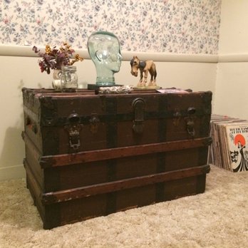 The Bomb Shelter - 1900s steam trunk. Paid about $86 after taxes. Not too shabby. I love it. - Used, Vintage & Consignment Near Me - Akron, Ohio The Bomb Shelter - 1900s steam trunk. Paid about $86 after taxes. Not too shabby. I love it. - Used, Vintage & Consignment Near Me - Akron, Ohio