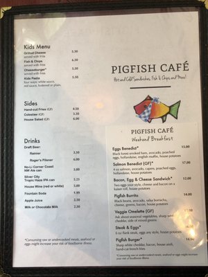 Menu photo 4 Pigfish Cafe Burien, WA