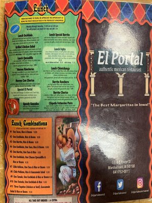 Menu photo 3 El Portal Marshalltown, IA Menu photo 3 El Portal Marshalltown, IA